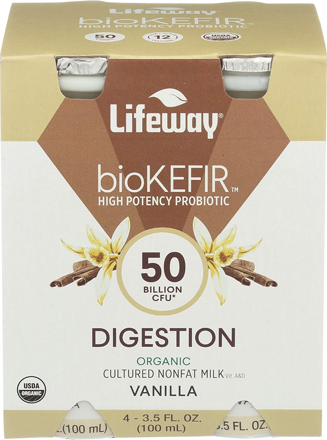 Lifeway Biokefir Organic Cultured Nonfat Milk Vanilla